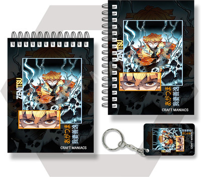 craft maniacs DEMON SLAYER A6 Notebook Unruled 120 Pages(Multicolor, Pack of 2)