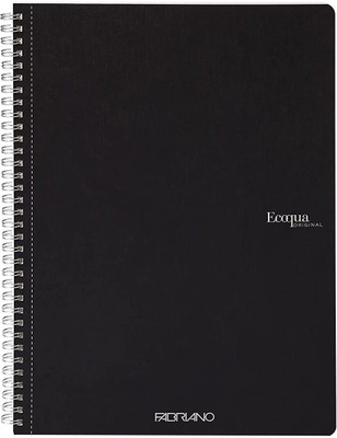 Fabriano Ecoqua A4 Note Book Lined 140 Pages(Black)