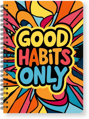 Sketchfab Spiral-Wiro Hard bound A5, Notebooks, For Writing Personal, Students (11827) A5 Diary Unruled 144 Pages(Red, Orange)