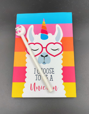 Paper Bear Unicorn A4 Diary ruled 160 Pages(Multicolor, Pack of 2)