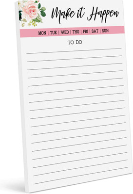 Inkdotpot Daily Planner A5 Planner Unruled 50 Pages(Pink)