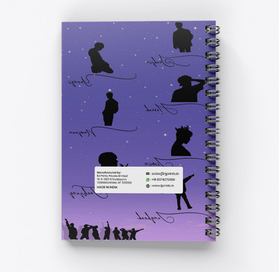 RJPRINTS BTS B5 Notebook Unruled 160 Pages(Blue)