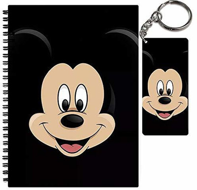 craft maniacs A5 NOTEBOOK + KEYCHAIN COLLECTION A5 Note Pad RULED 160 Pages(Black, White)