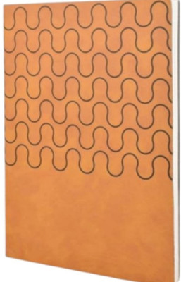 Pia Creations Rexine Wave Pattern A5 Journal Single Line Rulled 192 Pages(Tan)