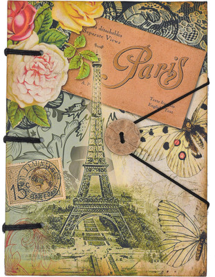 CRAFT CLUB Paris Print Notebook A5 Diary Unruled 144 Pages(Multicolor)