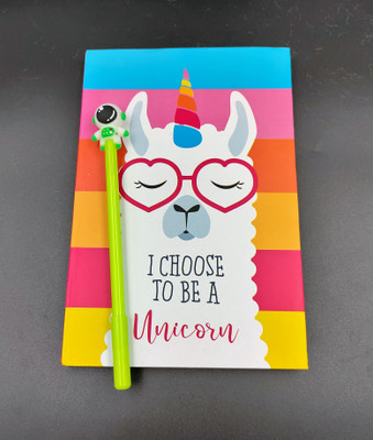 Paper Bear Unicorn A4 Diary ruled 160 Pages(Multicolor, Pack of 2)