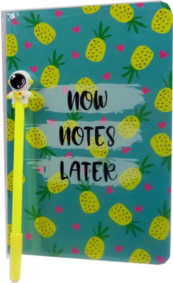 Vara Decor Handcrafted diary A5 Diary ruler 50 Pages(Green)