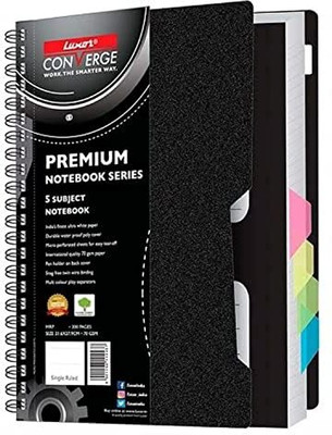 LUXOR Single A4-300 A4 Notebook Single Ruled 300 Pages(Black)