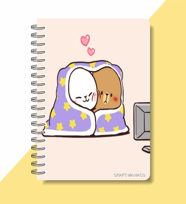 craft maniacs MILK & MOCHA 2023 COLLECTION A5 Notebook RULED 160 Pages(Multicolor)