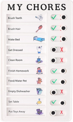 THE BLP Chore Chart Memo Checklist Board - Daily To-Do List Planner for Kids & Adults White board(20 cm x 12 cm)