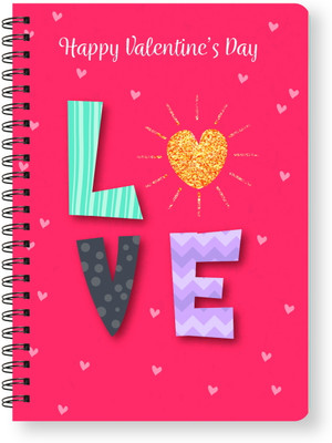 Sketchfab Spiral-Bound Notebooks, For Writing, Student And Office School (DY-11981) A5 Diary Unruled 144 Pages(Red)