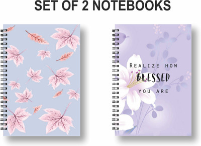 ROT RIX combo of 2 Notebooks A5 Diary Unruled 144 Pages(Multicolor, Pack of 2)