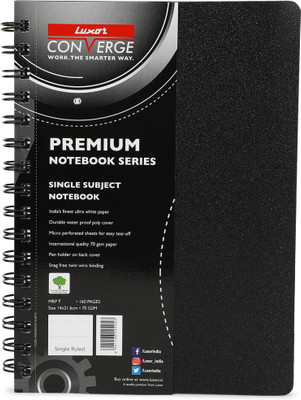 LUXOR Single Ruled B5-160 B5 Note Book Single Ruled 160 Pages(Black)
