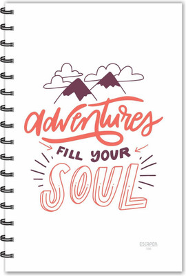 ESCAPER Adventure Fill you Soul A5 Diary Ruled 160 Pages(Multicolor)