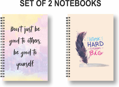 ROT RIX combo of 2 Notebooks A5 Diary Ruled 144 Pages(Multicolor, Pack of 2)