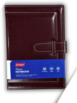 NEELGAGAN Legacy Note Book A5 (Type : Ruled) Round Corner With Foam Padding A5 Notebook (21.0 cm x 14.8 cm) Ruled 192 Pages(Brown)