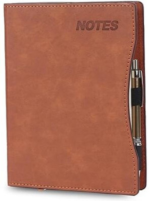 Excel Premium PU Leather Office Notebook Journal with Smart Magnetic Flap Closure A5 Note Book with Pen Holder (Cover Design may be Different) Ruled 192 Pages(Multicolor)