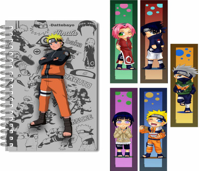 craft maniacs NARUTO DIARY & FREEBIE BOOKMARKS A5 Diary RULED 100 Pages(Green)