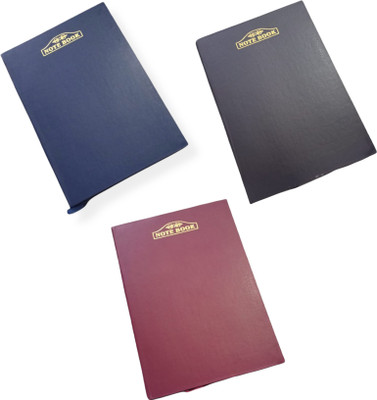 Aadhyaecom (Como of 3) Hardbound Ruled Note book A5 Size (8.5x5.5) Inch A5 Notebook Ruled 200 Pages(Multicolor)