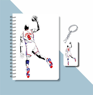 craft maniacs 2023 JORDAN DIARY + KEYCHAIN A5 Notebook RULED 160 Pages(Multicolor)