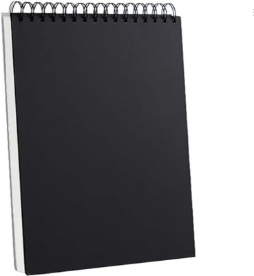 TWONE Wirebound Sketch Pad | SkecthBook A4 | 120gsm | 80 Sheets | A4 Note Pad BLANK 160 Pages(Black)