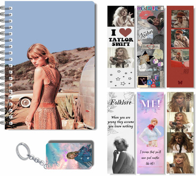 craft maniacs 2023 TAYLOR DIARY + TWO FREEBIE COLLECTION A5 Notebook RULED 160 Pages(Multicolor)