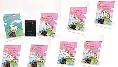 Shmaya recycled A2 Writing Pad single 10 Pages(Black, Pack of 8)