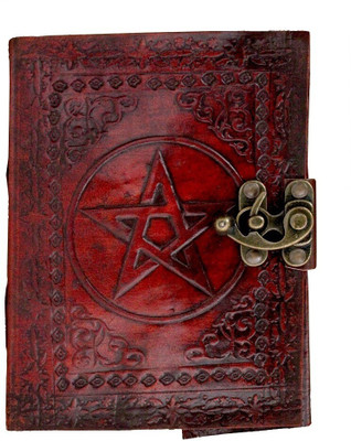 Anshika International genuine leather notebook diary A5 Notebook unruled 100 Pages(Brown)