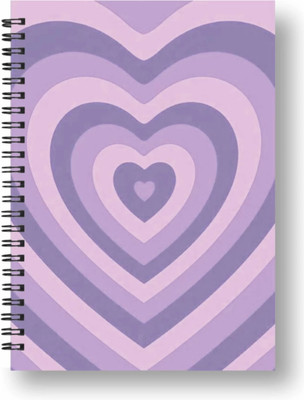 craft maniacs A5 A5 Notebook RULED 160 Pages(PURPLE HEARTS)
