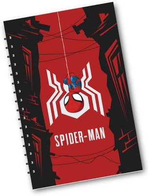 Desi Feriwala Spiderman A5 Notebook Unruled 100 Pages(Black)