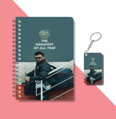 craft maniacs VIRAT 2024 NOTEBOOK COLLECTION A5 Notebook RULED 160 Pages(BALCK)
