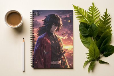 Graphic Word Anime Notebook A5 Notebook unrulled 160 Pages(White)