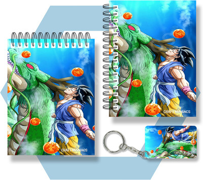 craft maniacs GOKU NOTEBOOKS A6 Notebook UNRULED 100 Pages(MulticolorKK)