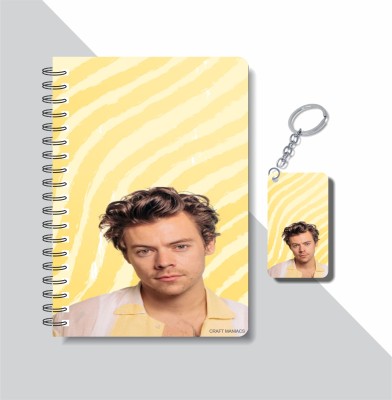 craft maniacs HARRY STYLES 203 DIARY & KEYCHAIN COLLECTION A5 Notebook RULED 160 Pages(Multicolor)