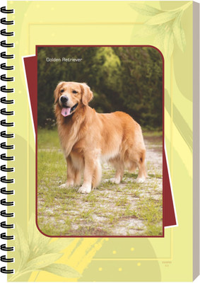 ESCAPER Cute Golden Retriever Dog Designer Notebook Diary, Writing Notepad A5 Diary Ruled 160 Pages(Cute Golden Retriever Dog)