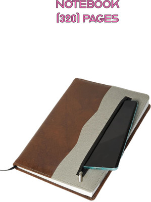 Dacto2pick HANDMADE PU NOTE BOOK Book-size Notebook RULED 365 Pages(Brown)