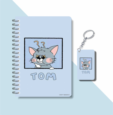 craft maniacs TOM & JERRY A5 Notebook RULED 160 Pages(Red)