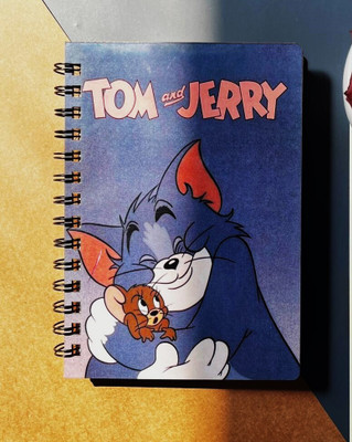hariom trading and co Tom & Jerry Diary. MDF Handcraft Designer Diary A5 Diary Ruled 160 Pages(Multicolor)