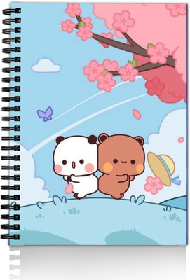 craft maniacs CUTE 2023 COLLECTION A5 Notebook RULED 160 Pages(Black)