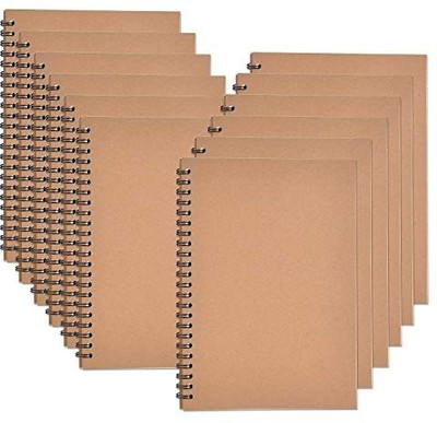 craft maniacs ECO FRIENDLY COLLECTION A5 Notebook UNRULED 120 Pages(Multicolor, Pack of 6)