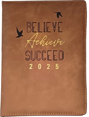 ShreeGanadhish 2025 Executive / Journal / Notebook | Month Cut Sunday Half | 21X15 CM A5 Diary Ruled 365 Pages(Coffee)