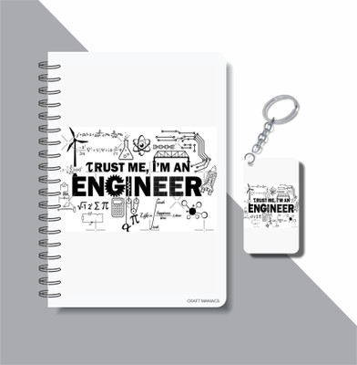 craft maniacs ENGINEER COLLECTION A5 Notebook RULED 160 Pages(White)