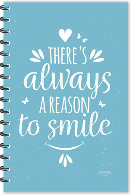 ESCAPER There's is always a reason to Smile Motivational Quotes Diary (Ruled-A5), Quotes Diary A5 Diary Ruled 160 Pages(Multicolor)