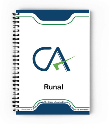 epheriwala CA Runal / Notebook for Chartered Accountant A5 Diary Unruled 140 Pages(Red)