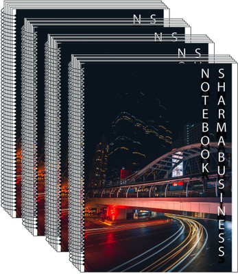 KRASHTIC Spiral Notebook 4 Pack 11x8 inch White 70GSM 200 Pages A4 Size Notebook A4 Notebook Unruled 200 Pages(Multicolor, Pack of 200)