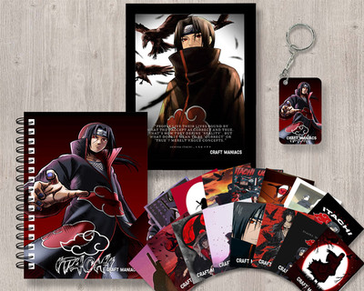 craft maniacs ITACHI UCHIHA GIFTING COMBO A5 Organizer RULED 120 Pages(Black)