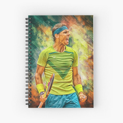 craft maniacs 2024 RAFAEL NADAL NOTEBOOK A5 Notebook RULED 160 Pages(Multicolor)