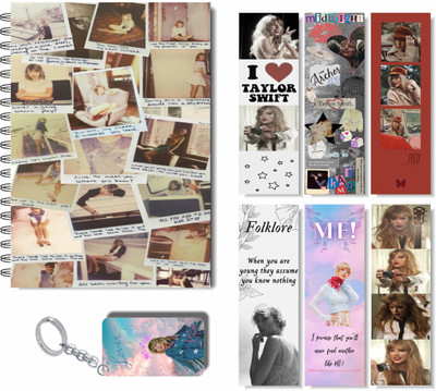 craft maniacs 2023 TAYLOR DIARY + TWO FREEBIE COLLECTION A5 Notebook RULED 160 Pages(Multicolor)