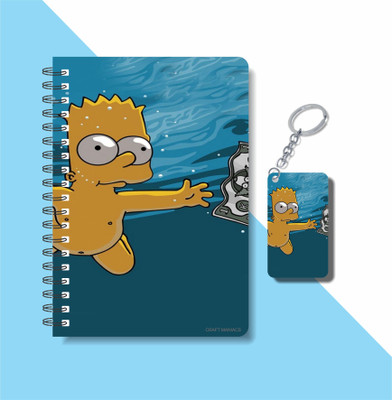 craft maniacs THE SIMPSONS A5 Diary RULED 160 Pages(Multicolor)