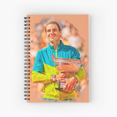 craft maniacs 2024 RAFAEL NADAL NOTEBOOK A5 Notebook RULED 160 Pages(Multicolor)